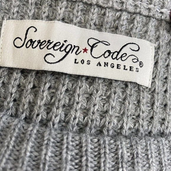 sovereign code crew‎ neck sweater gray mens size large Cotton Blend - Picture 8 of 12
